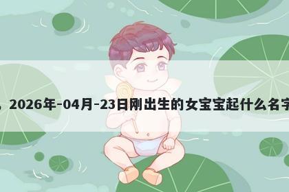 我姓胡，2026年-04月-23日刚出生的女宝宝起什么名字比较好