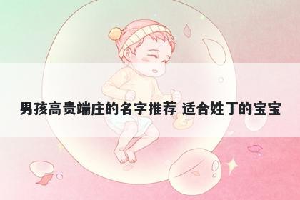 男孩高贵端庄的名字推荐 适合姓丁的宝宝
