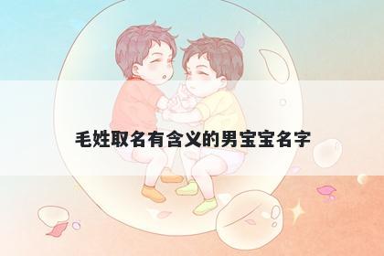 毛姓取名有含义的男宝宝名字
