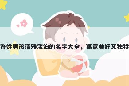 许姓男孩清雅淡泊的名字大全，寓意美好又独特
