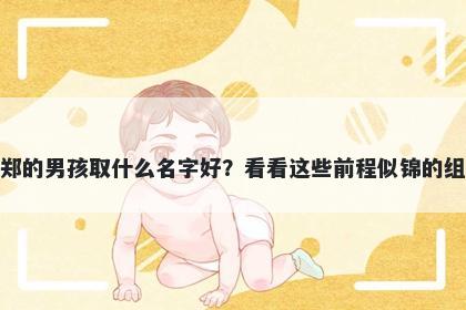 姓郑的男孩取什么名字好？看看这些前程似锦的组合