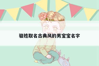 骆姓取名古典风的男宝宝名字