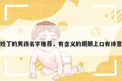 姓丁的男孩名字推荐，有含义的朗朗上口有诗意