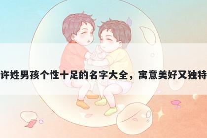 许姓男孩个性十足的名字大全，寓意美好又独特