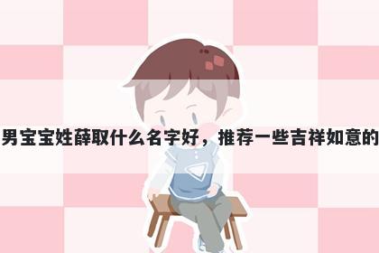刚出生的男宝宝姓薛取什么名字好，推荐一些吉祥如意的男孩名字
