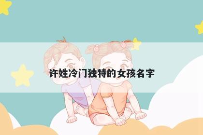 许姓冷门独特的女孩名字