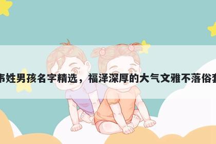 韦姓男孩名字精选，福泽深厚的大气文雅不落俗套