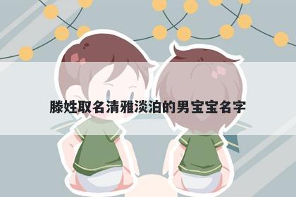 滕姓取名清雅淡泊的男宝宝名字