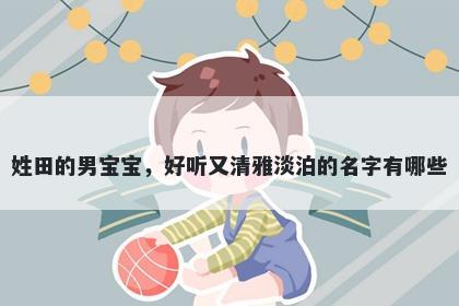 姓田的男宝宝，好听又清雅淡泊的名字有哪些