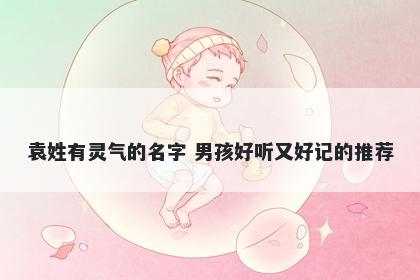 袁姓有灵气的名字 男孩好听又好记的推荐