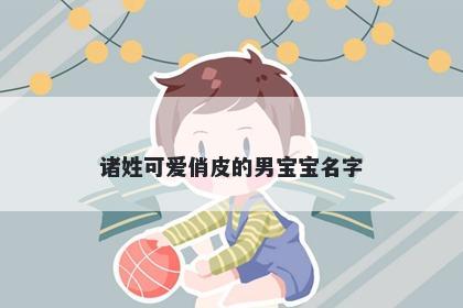 诸姓可爱俏皮的男宝宝名字