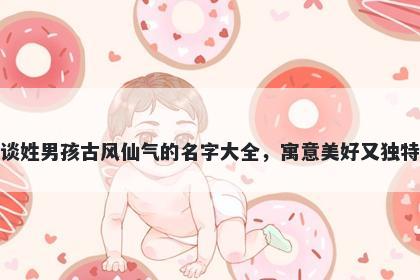 谈姓男孩古风仙气的名字大全，寓意美好又独特