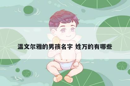 温文尔雅的男孩名字 姓万的有哪些
