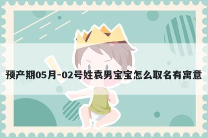预产期05月-02号姓袁男宝宝怎么取名有寓意