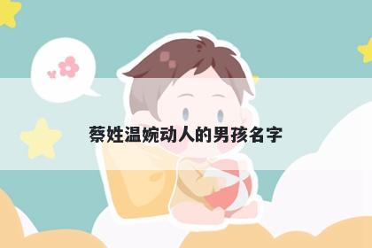 蔡姓温婉动人的男孩名字