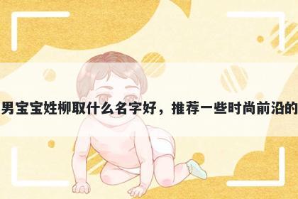刚出生的男宝宝姓柳取什么名字好，推荐一些时尚前沿的男孩名字