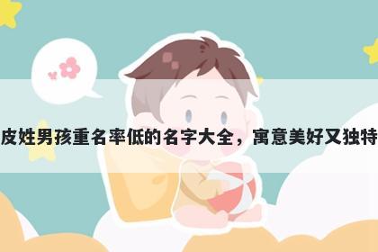皮姓男孩重名率低的名字大全，寓意美好又独特