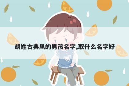 胡姓古典风的男孩名字,取什么名字好