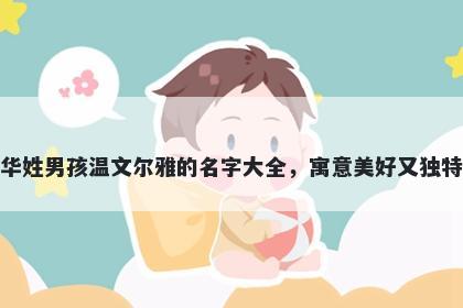 华姓男孩温文尔雅的名字大全，寓意美好又独特