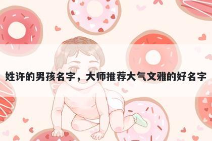 姓许的男孩名字，大师推荐大气文雅的好名字