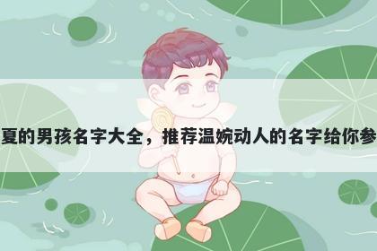 姓夏的男孩名字大全，推荐温婉动人的名字给你参考