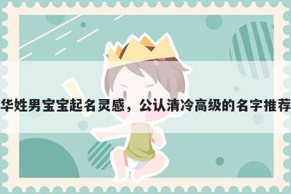华姓男宝宝起名灵感，公认清冷高级的名字推荐