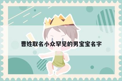 曹姓取名小众罕见的男宝宝名字