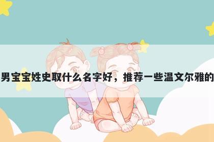 刚出生的男宝宝姓史取什么名字好，推荐一些温文尔雅的男孩名字