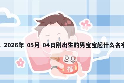 我姓邢，2026年-05月-04日刚出生的男宝宝起什么名字比较好