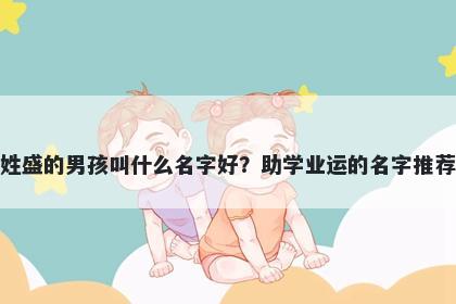 姓盛的男孩叫什么名字好？助学业运的名字推荐