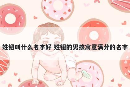 姓钮叫什么名字好 姓钮的男孩寓意满分的名字