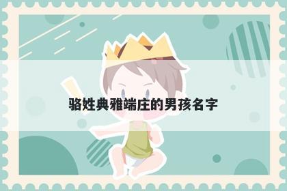 骆姓典雅端庄的男孩名字