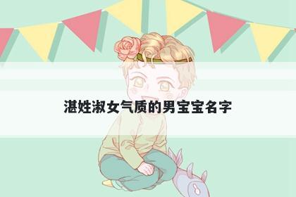 湛姓淑女气质的男宝宝名字