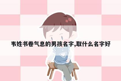 韦姓书卷气息的男孩名字,取什么名字好