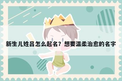 新生儿姓吕怎么起名？想要温柔治愈的名字