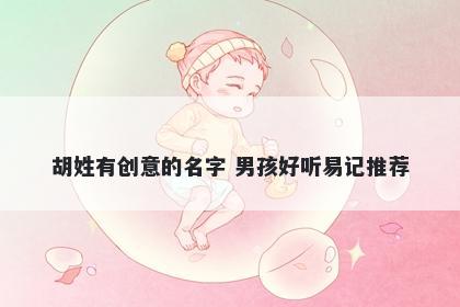 胡姓有创意的名字 男孩好听易记推荐