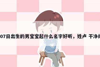 2026年-05月-07日出生的男宝宝起什么名字好听，姓卢 干净纯粹的名字推荐