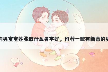 刚出生的男宝宝姓张取什么名字好，推荐一些有新意的男孩名字