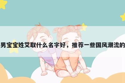 刚出生的男宝宝姓艾取什么名字好，推荐一些国风潮流的男孩名字