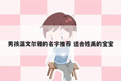 男孩温文尔雅的名字推荐 适合姓禹的宝宝