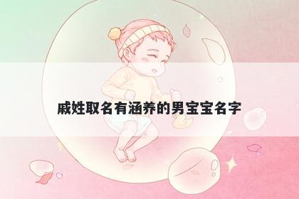 戚姓取名有涵养的男宝宝名字
