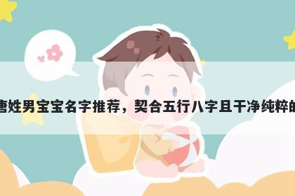 唐姓男宝宝名字推荐，契合五行八字且干净纯粹的