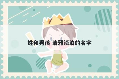 姓和男孩 清雅淡泊的名字