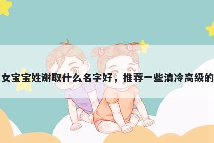 刚出生的女宝宝姓谢取什么名字好，推荐一些清冷高级的女孩名字