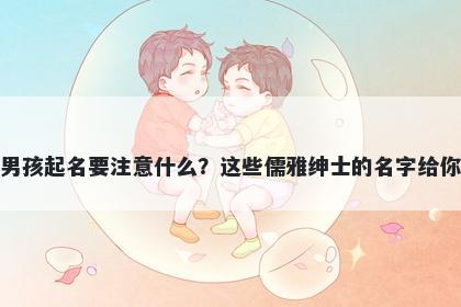 樊姓男孩起名要注意什么？这些儒雅绅士的名字给你答案