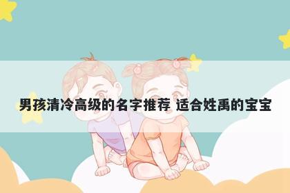 男孩清冷高级的名字推荐 适合姓禹的宝宝