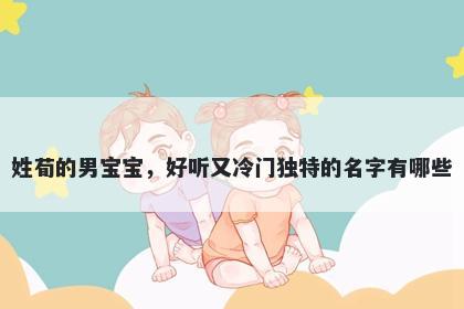 姓荀的男宝宝，好听又冷门独特的名字有哪些
