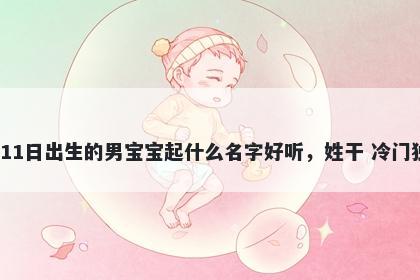 2026年-05月-11日出生的男宝宝起什么名字好听，姓干 冷门独特的名字推荐