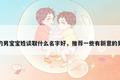 刚出生的男宝宝姓谈取什么名字好，推荐一些有新意的男孩名字