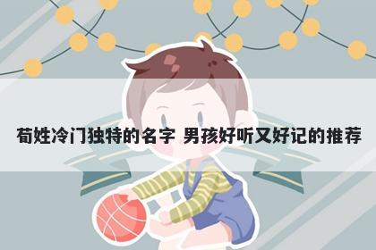 荀姓冷门独特的名字 男孩好听又好记的推荐
